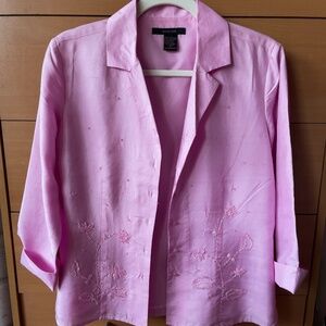 100% Silk Pink Light Jacket
